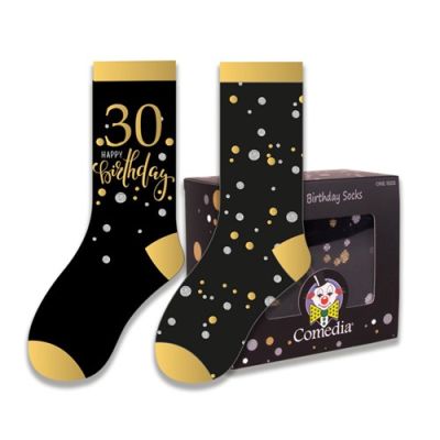 Gift socks ’30’ gold (2 pair)