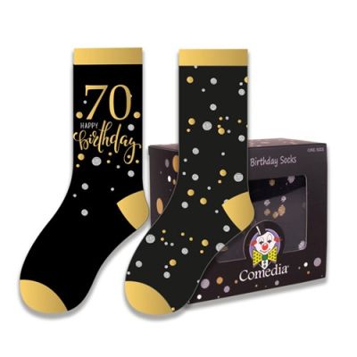 Gift socks ’70’ gold (2 pair)