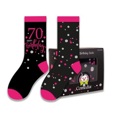 Gift socks ’70’ pink (2 pair)
