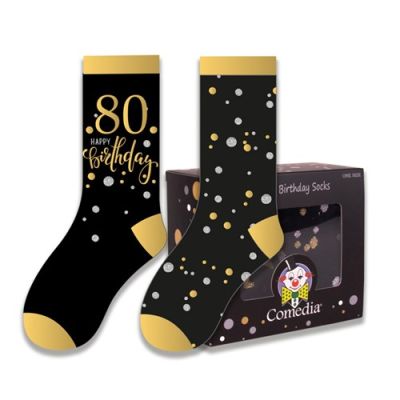 Gift socks ’80’ gold (2 pair)