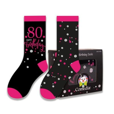 Gift socks ’80’ pink (2 pair)