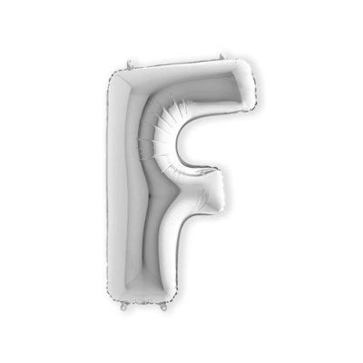Ballon en aluminium lettre ’F’ argent (100cm)