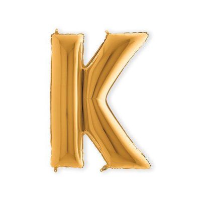 Ballon en aluminium lettre ’K’ or (100cm)