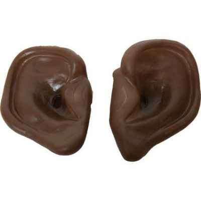 Grote rubberen oren bruin