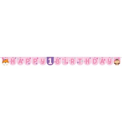Guirlande lettres one is fun girl ’Happy birthday’ (240cm)