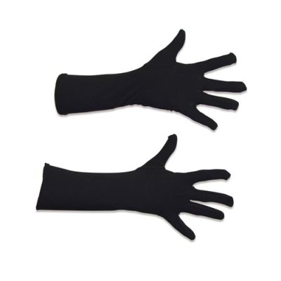 Handschoenen deluxe zwart (40cm, mt XS)