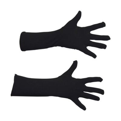 Handschoenen zwart luxe (40cm, mt XS)