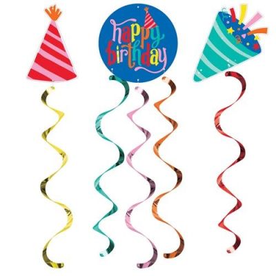 Hängdeko hats off birthday (3stk)