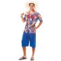 Hawaiian with straw hat male costume (M/L)