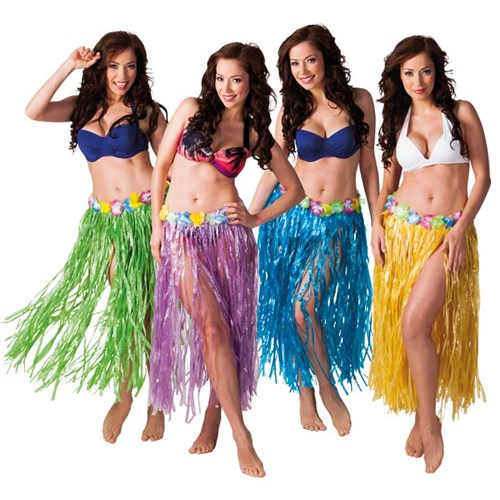 Hawaïrokje lang (80cm, assorti)