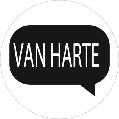 Labels black ’Van harte’ (1000st)