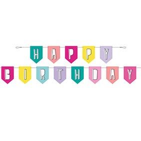 Letter garland birthday icon ’Happy birthday’ (305cm)