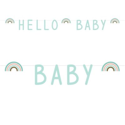 Letter garland rainbow ’Hello baby’ (2,50m)