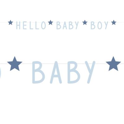 Letterslinger sterretjes ‘Hello baby boy‘ (2,5m)