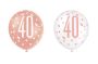 Luftballons Glitz Rose gold ’40’ (Ø30cm, 6St)