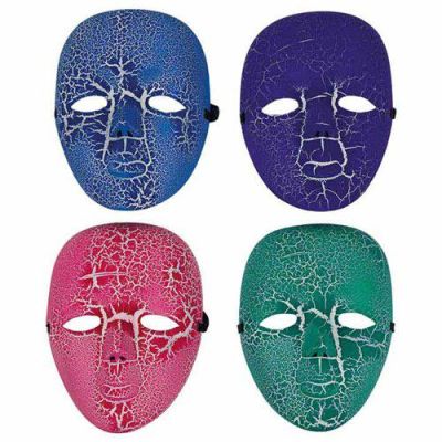 Masque marbre (plastique, assorti) Masque marbre (plastique, assorti)