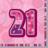 napkins glitz pink 21 33cm 16pcs