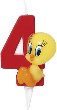 Number candle ’4’ Tweety Number candle ’4’ Tweety