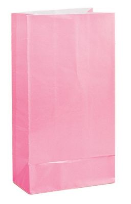 Paper party bags lovely pink (12pcs)