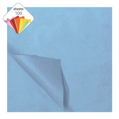 Papier de soie bleu clair (100 feuilles)