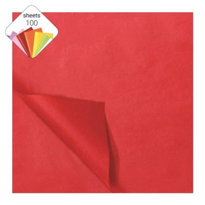 Papier de soie rouge (100 feuilles)