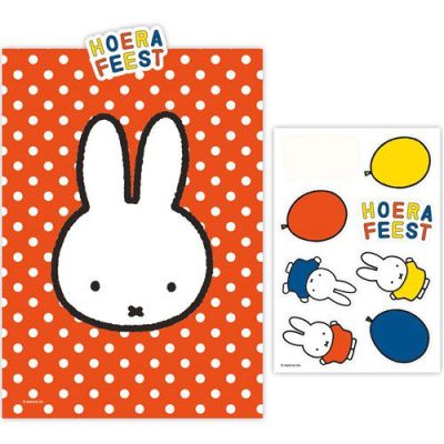 Party bags Miffy with stickers (6pcs)