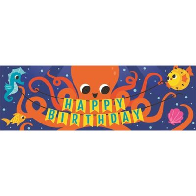 Partybanner Ocean Celebration ’Happy Birthday’ (51x152cm)