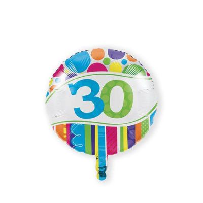 Ballon en aluminium bright&bold ’30’ (Ø45cm)