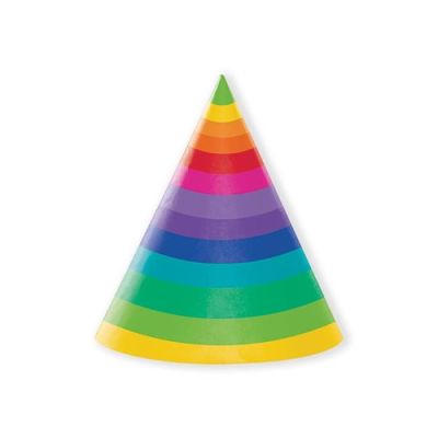 Chapeaux de fête rainbow (8pcs)
