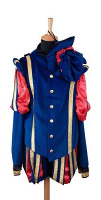Piet velvet deluxe blue/red (M) Piet velvet deluxe blue/red (M)