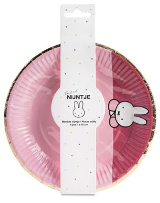 Plates Miffy baby pink (18cm, 8pcs)