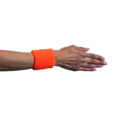 Polsband neon oranje (2st)