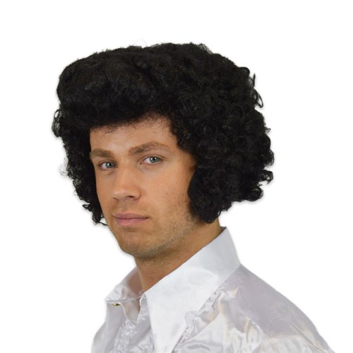 Pruik rockstar zwart