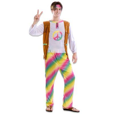 Rainbow hippie male costume (M/L)