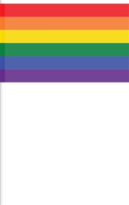 Regenboog zwaaivlaggen (20x30cm)