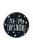 Rosette badge glitz blacksilver Its my birthday