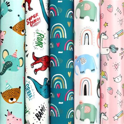 Rouleaux à l’unité Colorful kids (FSC, 70x200cm)