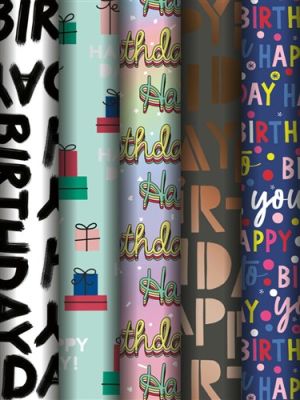 Rouleaux à l’unité Happy birthday (FSC® Mix)