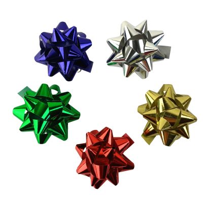 Geschenkschleifen Rosetten Metallic sortiert (50mm)
