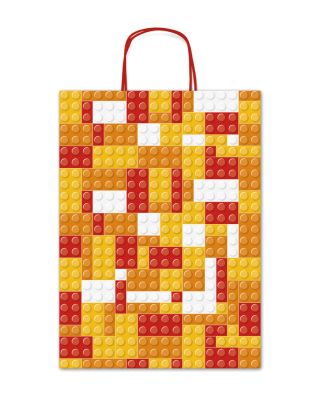 Sachet d’emballage Block orange/juane (21x16 cm)