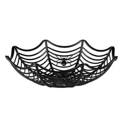 Schaal spinnenweb zwart (Ø27cm)
