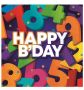 Servetten ”Happy Birthday” (25x25cm, 20st)