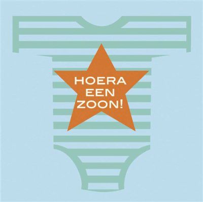Servetten ’Hoera een zoon’ (33cm, 20st)