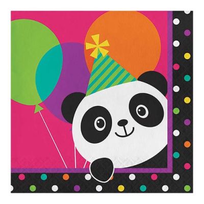 Servetten panda (33cm, 16st)