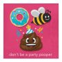 Servetten emoji party pooper (33cm,16st)