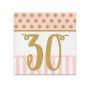 Servetten pink chic ’30’ (33cm, 20st)