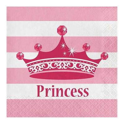 Servetten pink princess (33cm, 16st)
