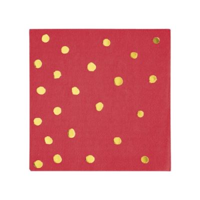 Servietten gold Foil Class Red ( 25cm, 16St)