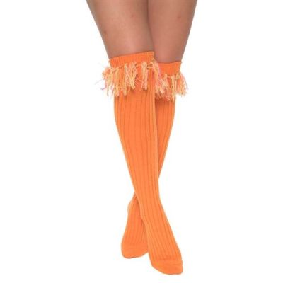 Sokken over-knee fluor oranje (mt 36/41)