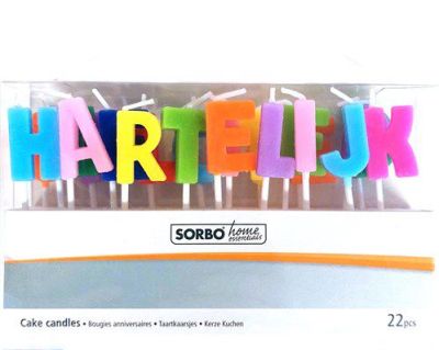 Taartkaarsjes ’Hartelijk Gefeliciteerd’